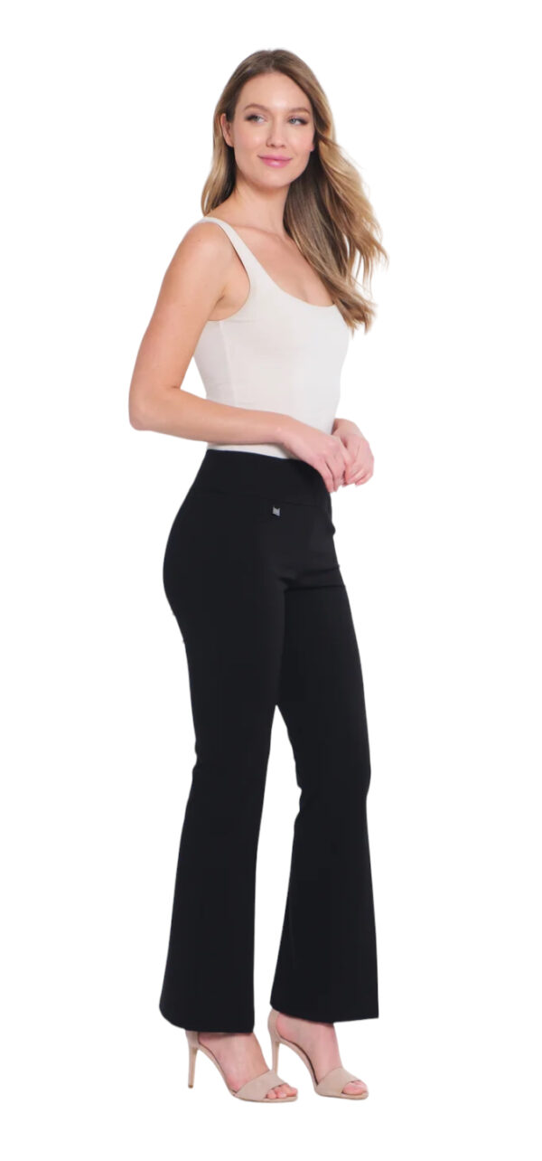 MULTIPLES BLACK EASY FIT KNIT FLARE LEG PANT - Image 7