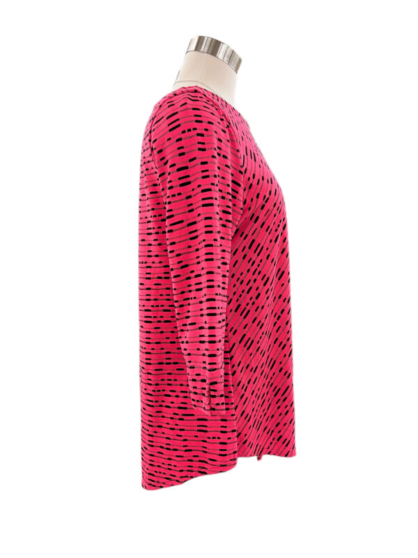 SOUTHERN LADY 3/4 SLEEVE SIDE TIE TEXTURED TOP - Image 4