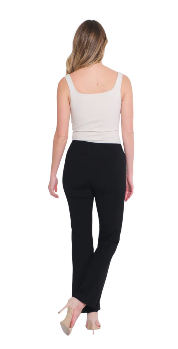 MULTIPLES BLACK EASY FIT KNIT FLARE LEG PANT - Image 3