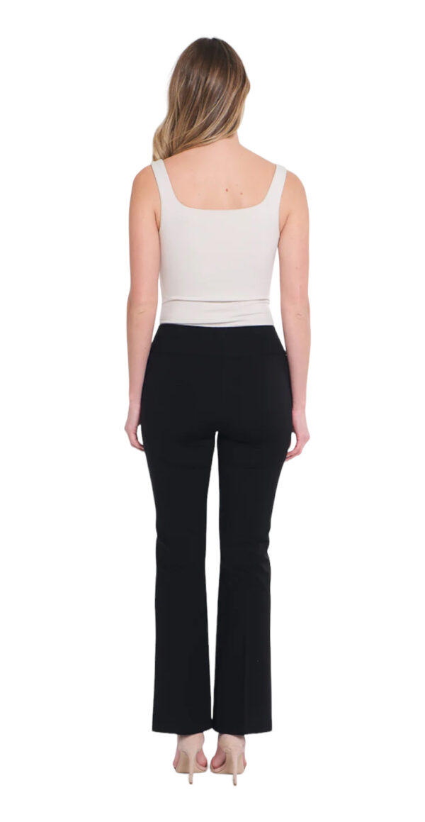 MULTIPLES BLACK EASY FIT KNIT FLARE LEG PANT - Image 2