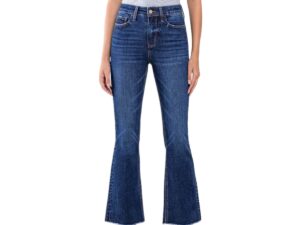 LOVERVET BY VERVET HIGH RISE RAW HEM KICK FLARE