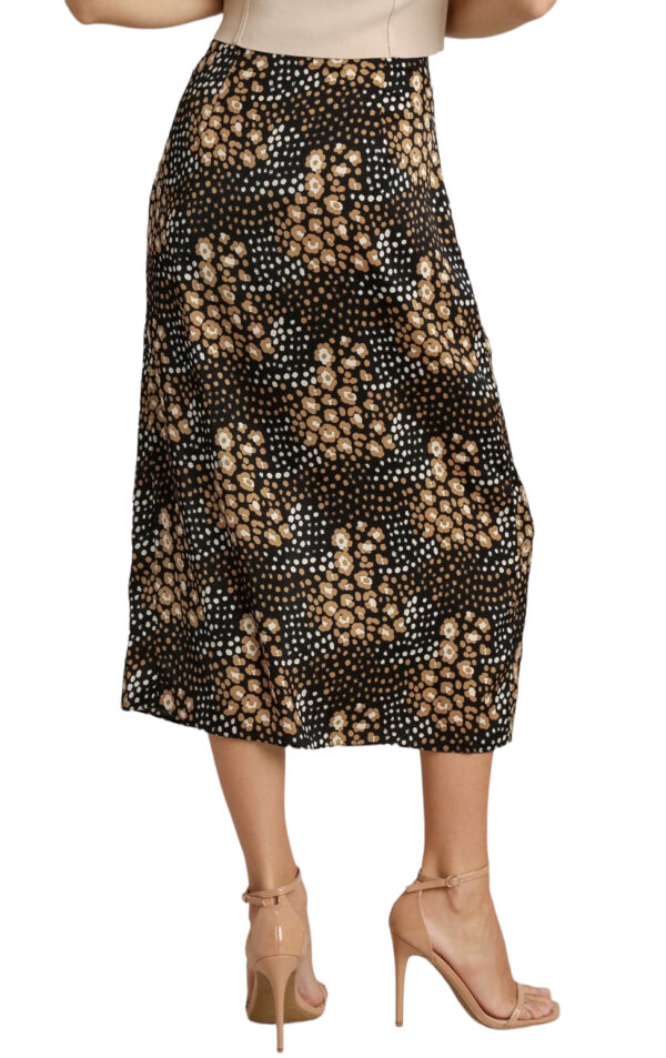 SATIN SIDE RUCHED MIDI SKIRT - Image 5