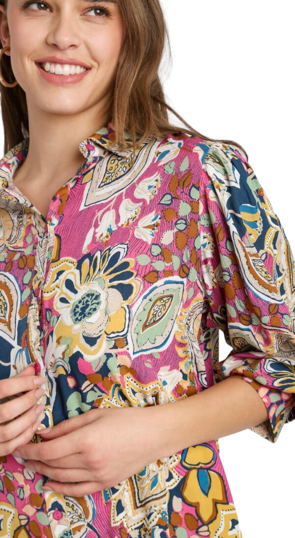 MIX PRINT A-LINE SWING SHIRT - Image 4