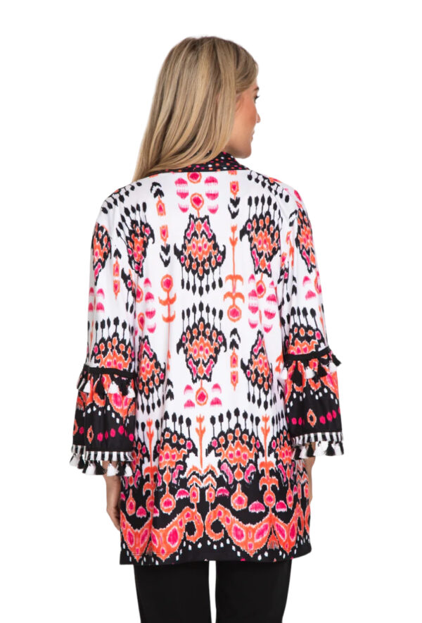 MULTIPLES 3/4 FLOUNCE SLEEVE PRINT JACKET - Image 3