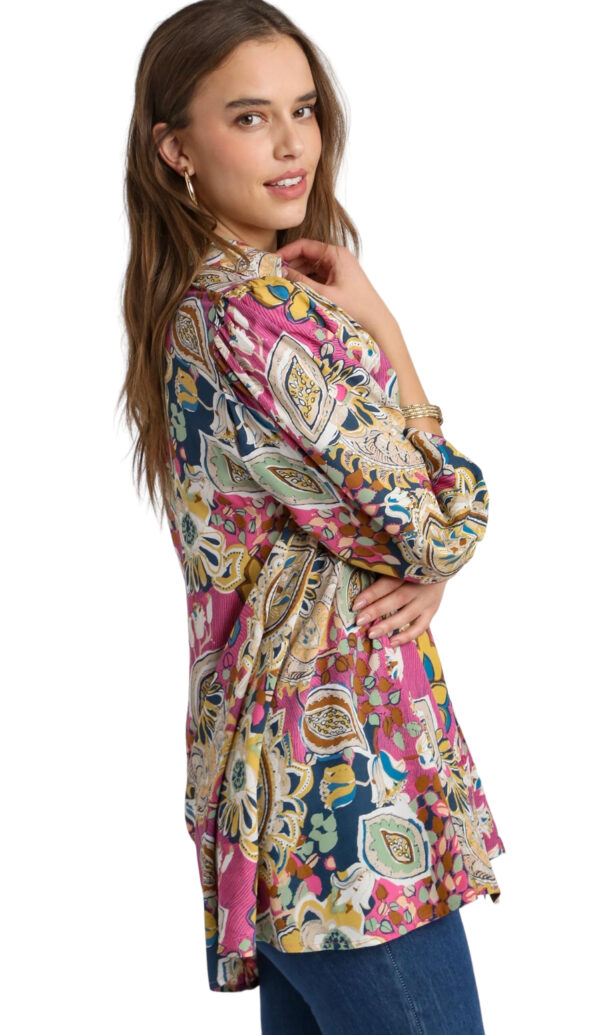 MIX PRINT A-LINE SWING SHIRT - Image 3