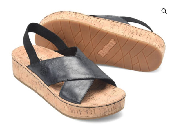 BORN SHOES SANDRA PLATFORM SANDAL IN BLACK - Image 8
