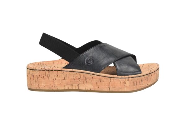 BORN SHOES SANDRA PLATFORM SANDAL IN BLACK