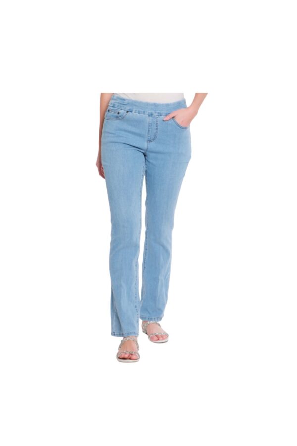 MULTIPLES SLIMSATION PULL ON DENIM FLARE