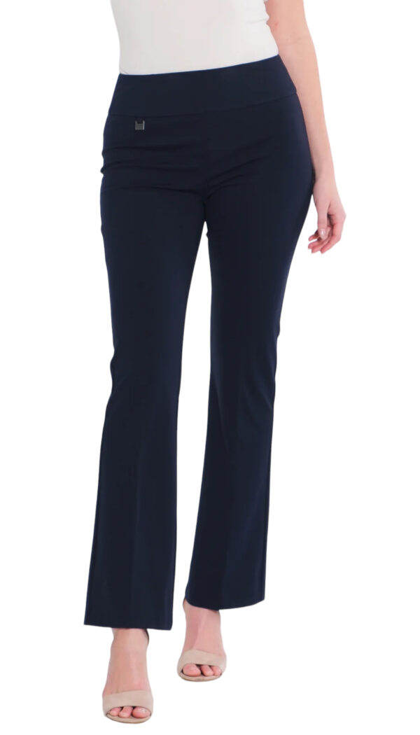 MULTIPLES NAVY EASY FIT KNIT FLARE LEG PANT - Image 8