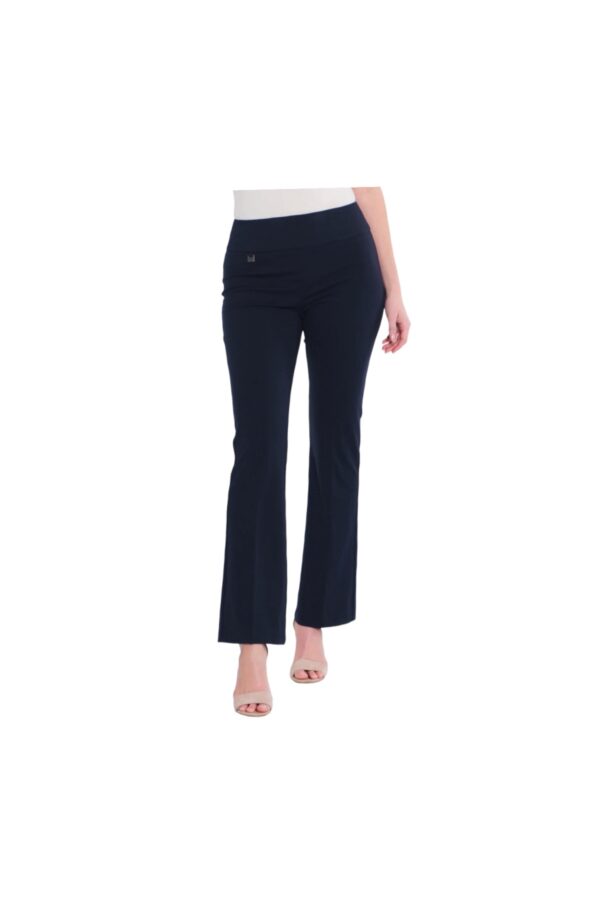 MULTIPLES NAVY EASY FIT KNIT FLARE LEG PANT