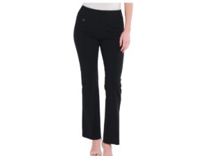 MULTIPLES BLACK EASY FIT KNIT FLARE LEG PANT
