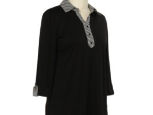 SOUTHERN LADY 3/4 SLEEVE STRIPE TRIM TOP