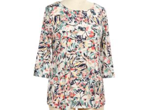 SOUTHERN LADY 3/4 SLEEVE FLORAL PRINT TOP