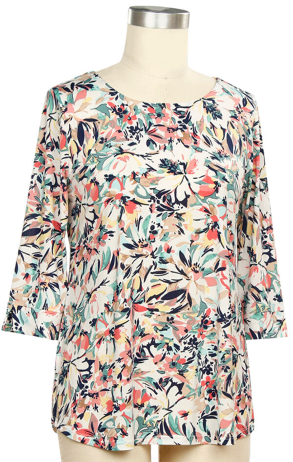 SOUTHERN LADY 3/4 SLEEVE FLORAL PRINT TOP - Image 3