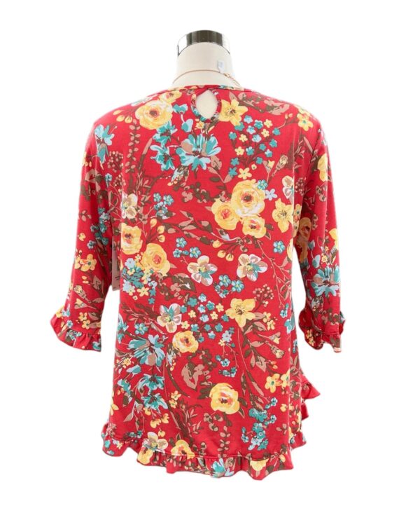 SOUTHERN LADY 3/4 SLEEVE FLORAL PRINT KNIT TOP - Image 6