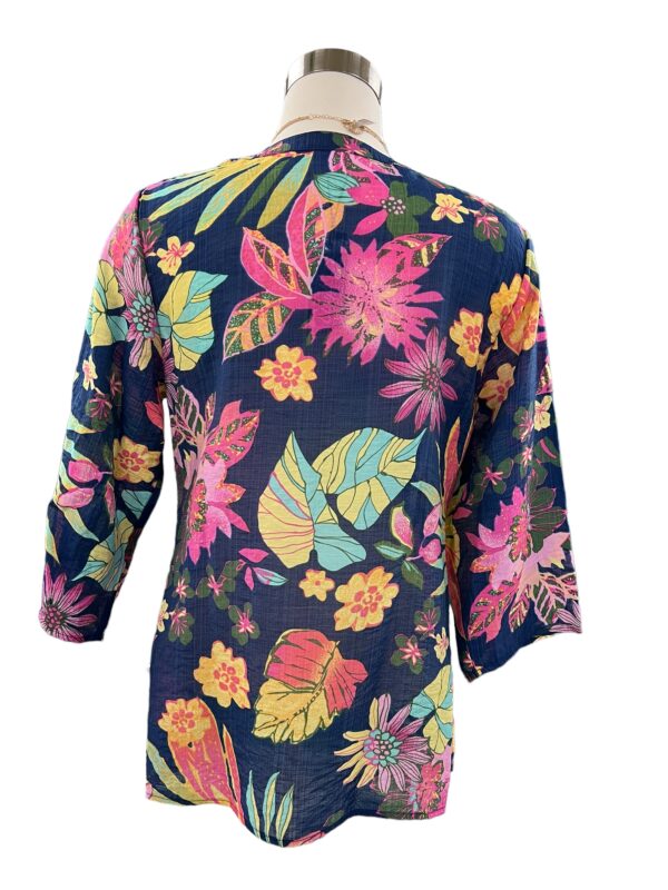 ETHYL FLORAL WOVEN V-NECK TOP - Image 6