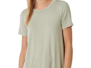 BAMBOO SCOOP NECK ROUNDED HEM