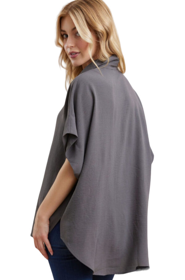 AIR FLOW BUTTON FRONT OVERSIZED BLOUSE - Image 2