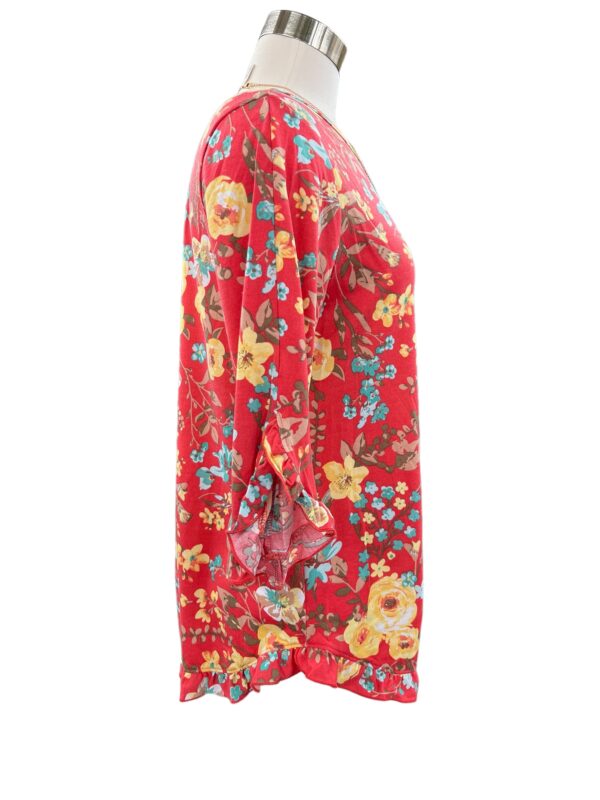 SOUTHERN LADY 3/4 SLEEVE FLORAL PRINT KNIT TOP - Image 5