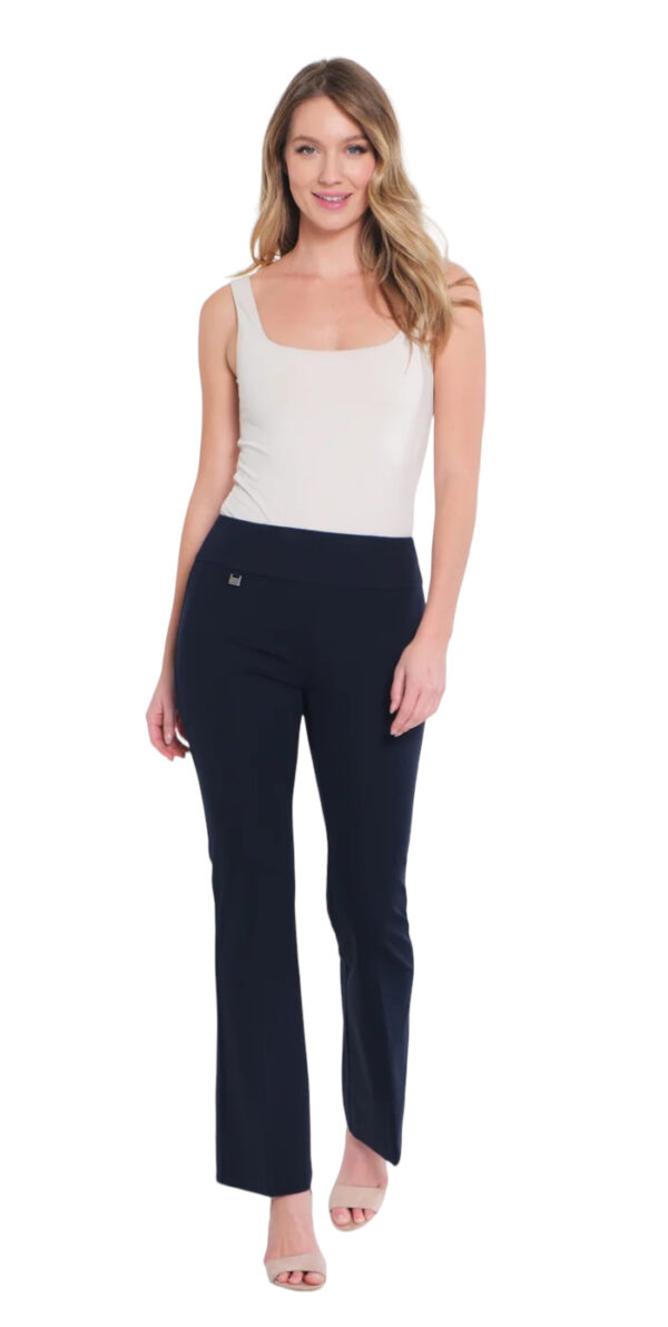 MULTIPLES NAVY EASY FIT KNIT FLARE LEG PANT - Image 4