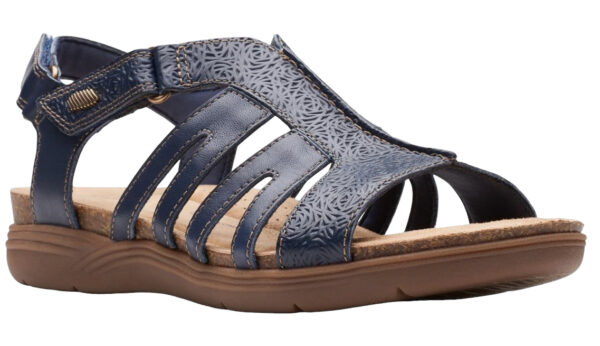 CLARKS APRIL BELLE NAVY LEATHER - Image 7