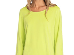 MULTIPLES 3/4 SLEEVE HI NECK SOLID KNIT TOP