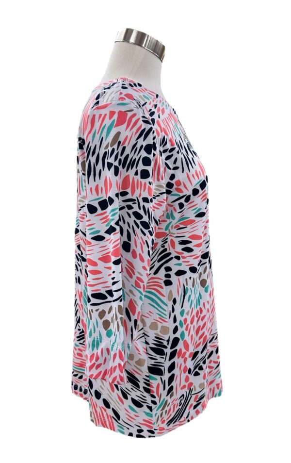 SOUTHERN LADY 3/4 SLEEVE SIDE TIE PRINT TOP - Image 6