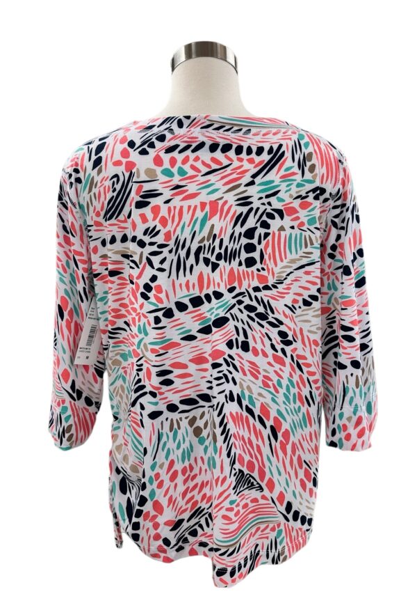 SOUTHERN LADY 3/4 SLEEVE SIDE TIE PRINT TOP - Image 5