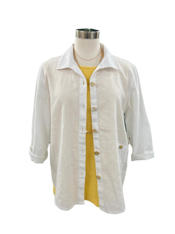 HABITAT EASY LINEN PLEAT BACK SHIRT - Image 5