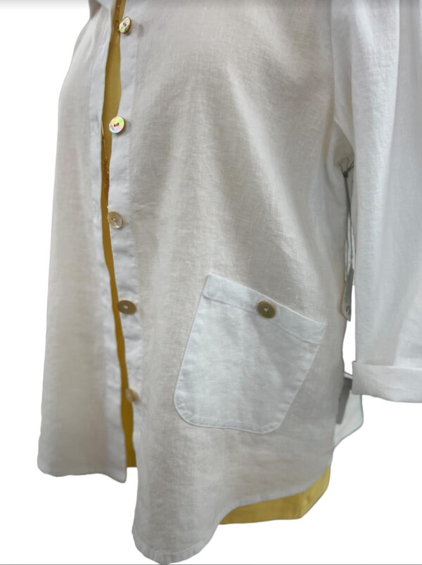 HABITAT EASY LINEN PLEAT BACK SHIRT - Image 4