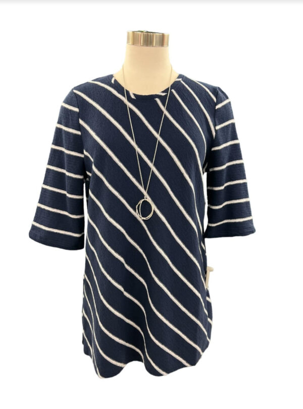 HABITAT FRENCH TERRY ANGLE STRIPE TOP