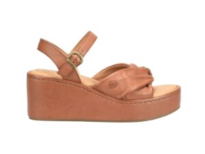 BORN SHOES MARCHELLE BROWN LEATHER WEDGE