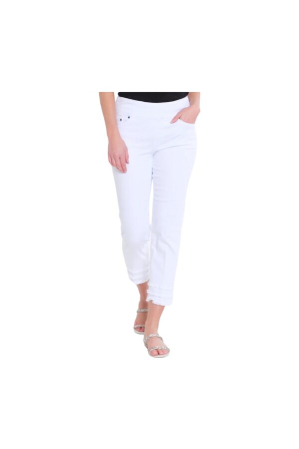 MULTIPLES SLIMSATION FRINGE ANKLE JEANS