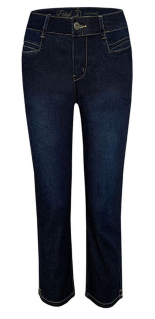 ETHYL DARK DENIM 24" CAPRI - Image 4