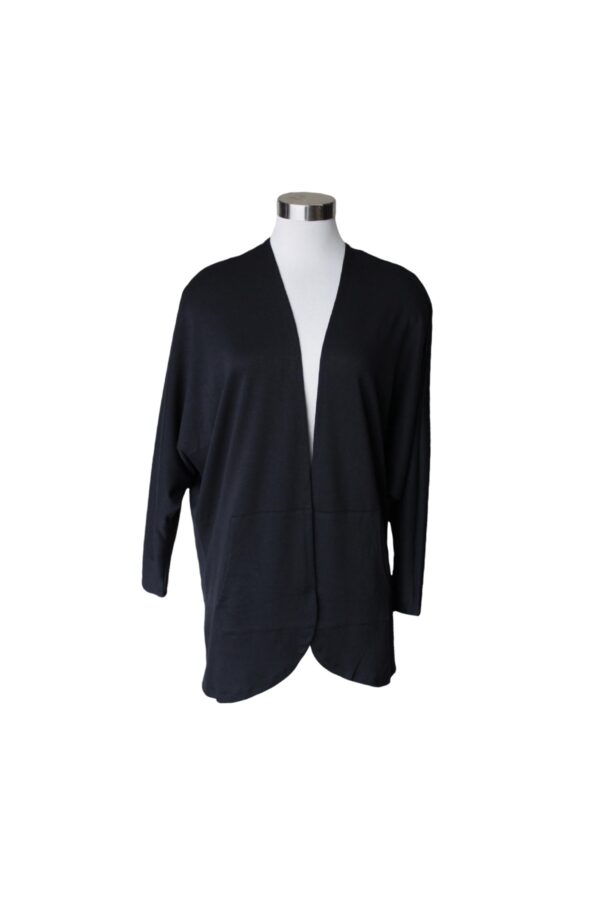 KEREN HART FRENCH TERRY DOLMAN SLEEVE CARDIGAN