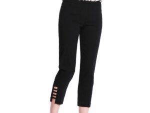 MULTIPLES BLACK LADDER HEM CROP W/PCKTS