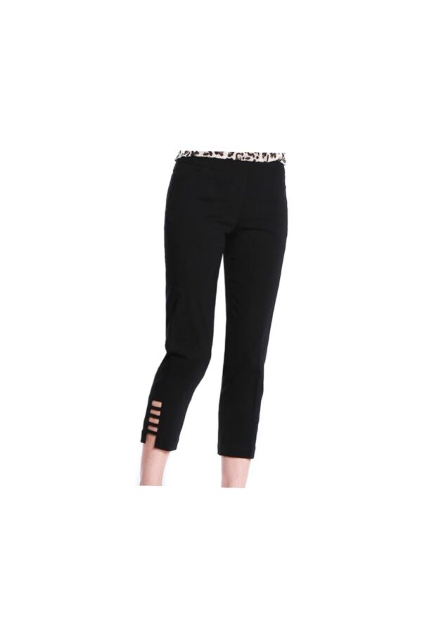 MULTIPLES BLACK LADDER HEM CROP W/PCKTS
