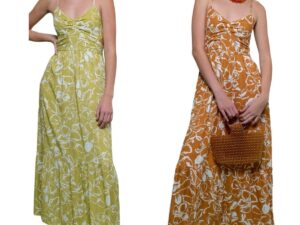 BLUPEPPER FLORAL WAIST CUTOUT MIDI DRESS