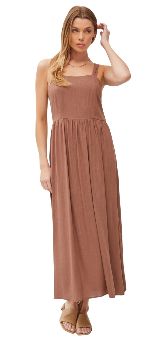 BE COOL SMOCKED BACK MAXI DRESS - Image 4