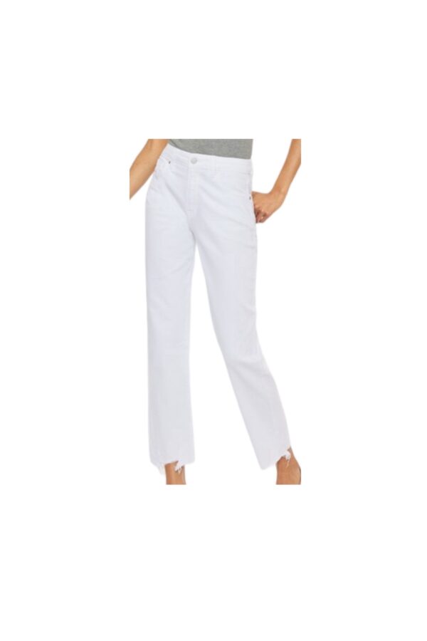 KAN CAN WHITE HIGH RISE STRAIGHT FIT