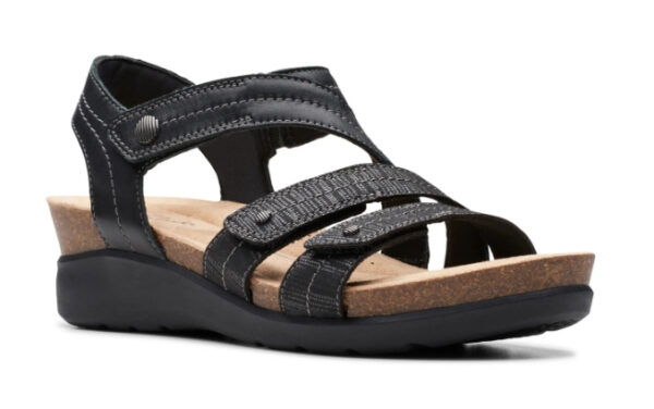 CLARKS CALENNE CLARA BLACK LEATHER - Image 6