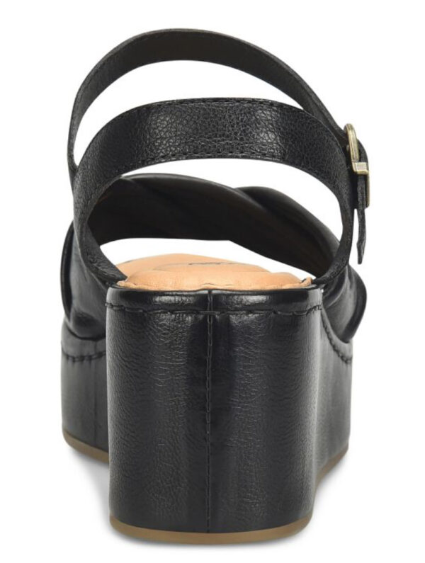 BORN SHOES MARCHELLE BLACK LEATHER WEDGE - Image 5