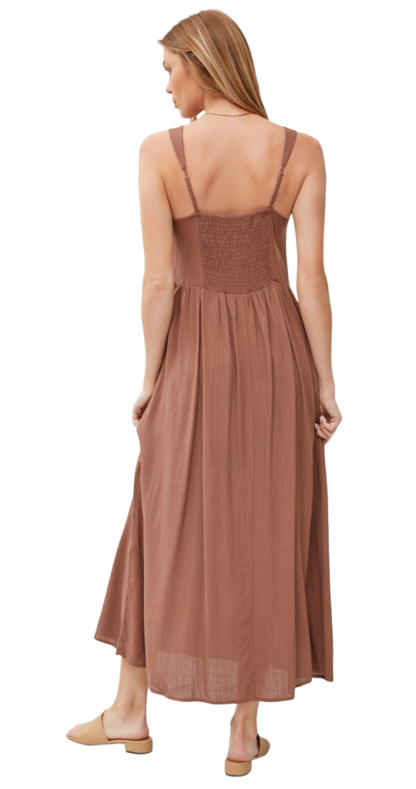 BE COOL SMOCKED BACK MAXI DRESS - Image 3