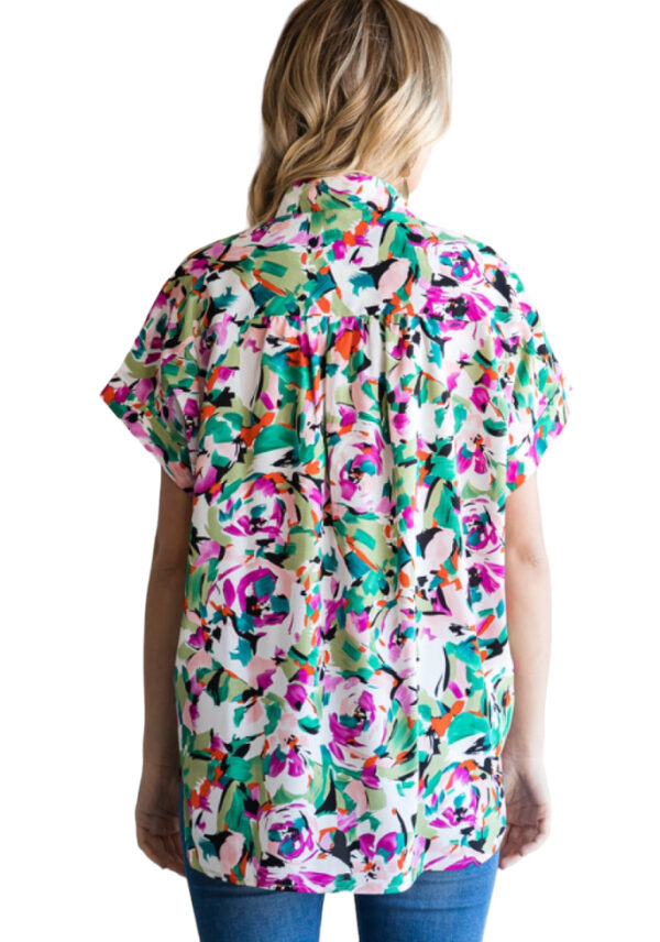 JODIFL MULTI PRINT SHORT SLEEVE BLOUSE - Image 3