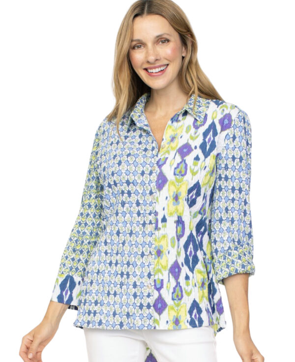 HABITAT IKAT MIX SHAPED SHIRT