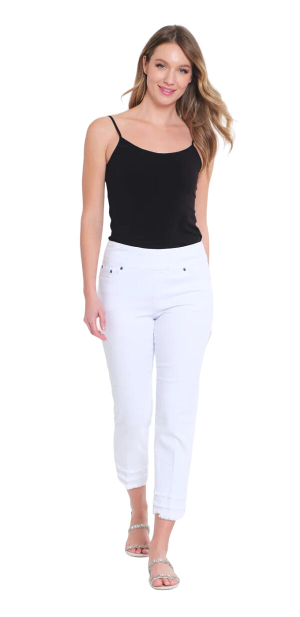 MULTIPLES SLIMSATION FRINGE ANKLE JEANS - Image 5