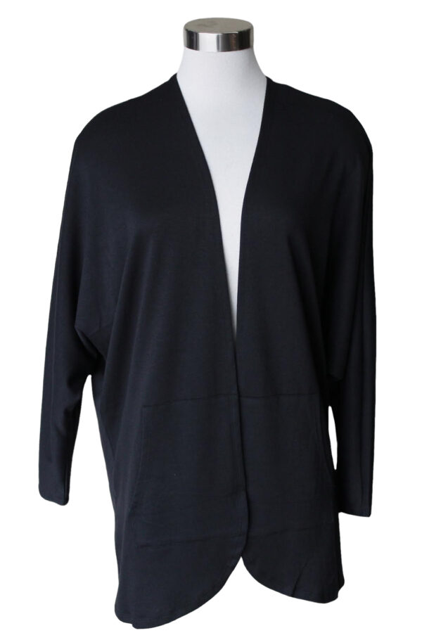 KEREN HART FRENCH TERRY DOLMAN SLEEVE CARDIGAN - Image 2