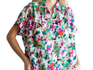 JODIFL MULTI PRINT SHORT SLEEVE BLOUSE
