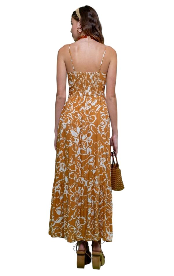 BLUPEPPER FLORAL WAIST CUTOUT MIDI DRESS - Image 6