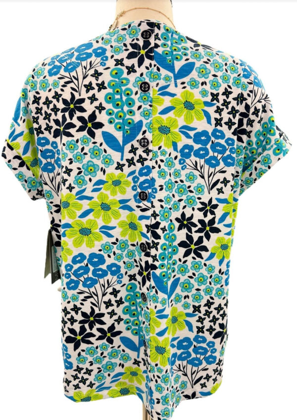 MULTIPLES OCEAN FLORAL SLUB KNIT TOP - Image 4